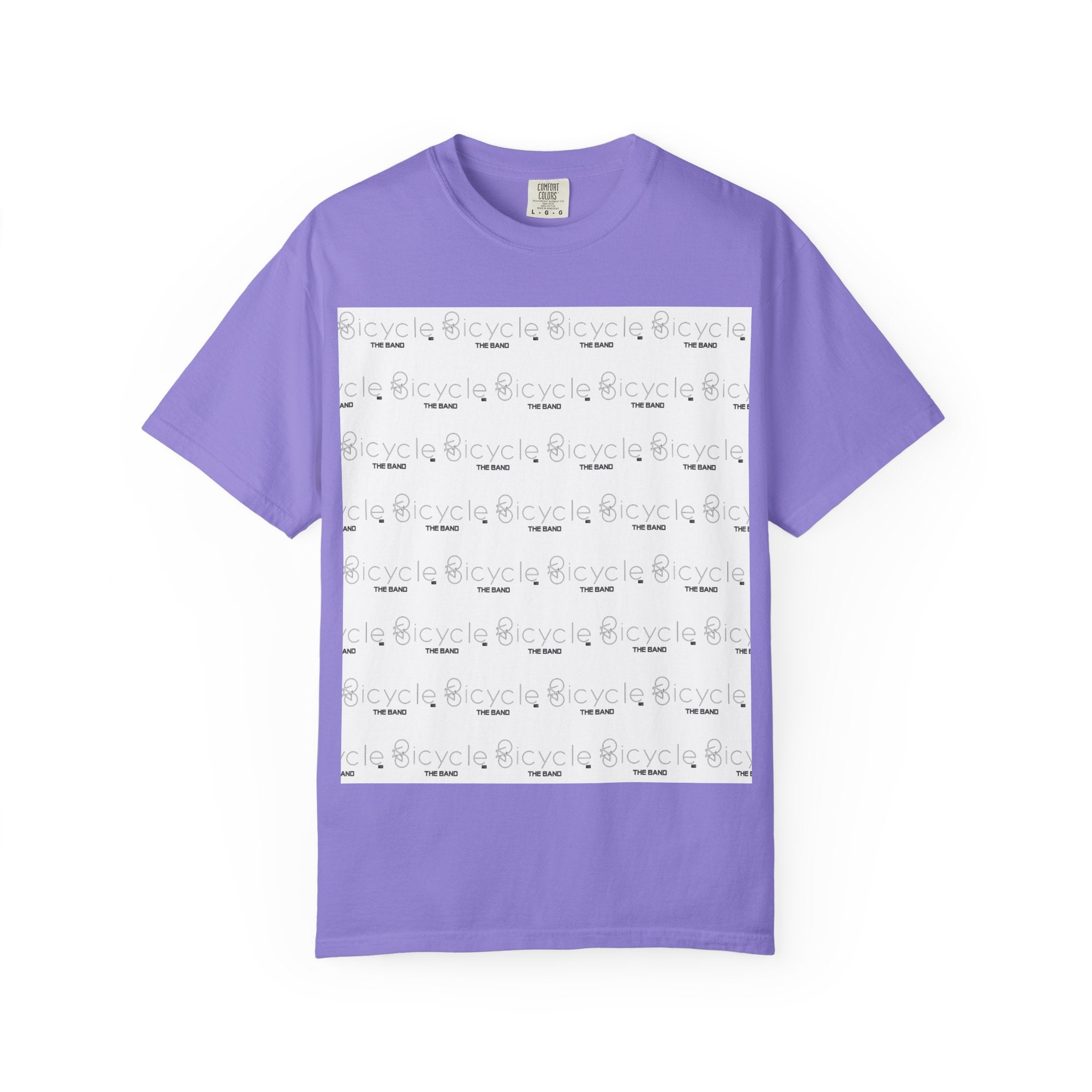 Bicycle Pattern T-Shirt — Repeating Logo Tee