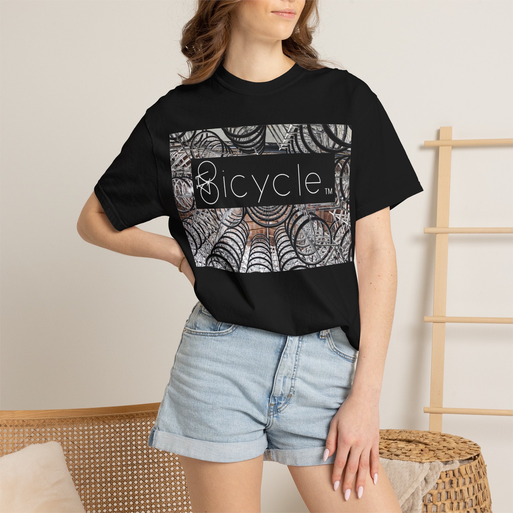 Bicycle Logo In Wheels Graphic T-Shirt