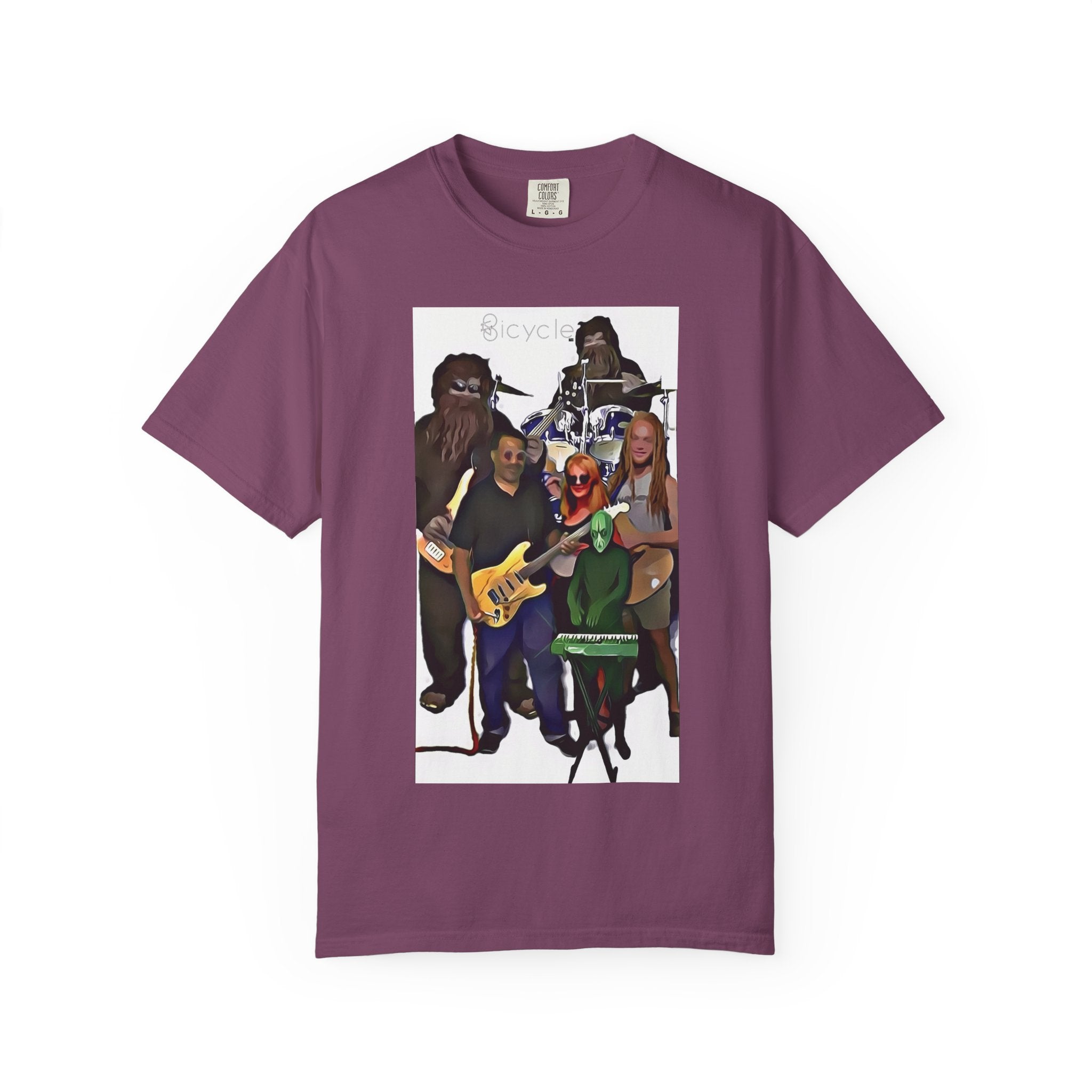 Bicycle Cartoonized Band T-Shirt