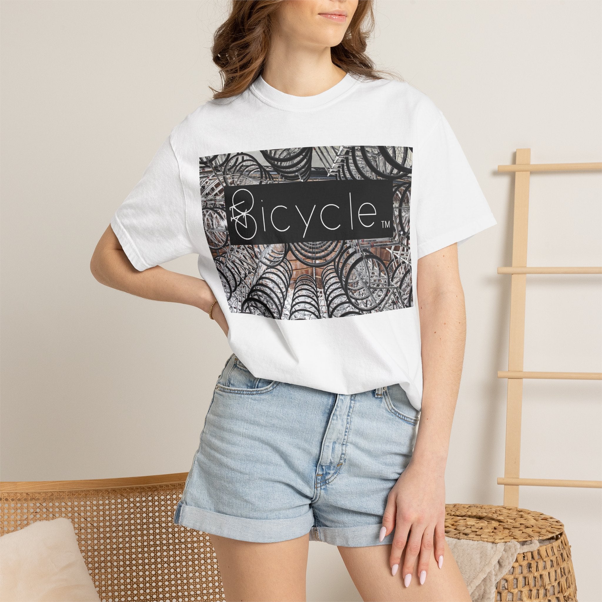 Bicycle Logo In Wheels Graphic T-Shirt