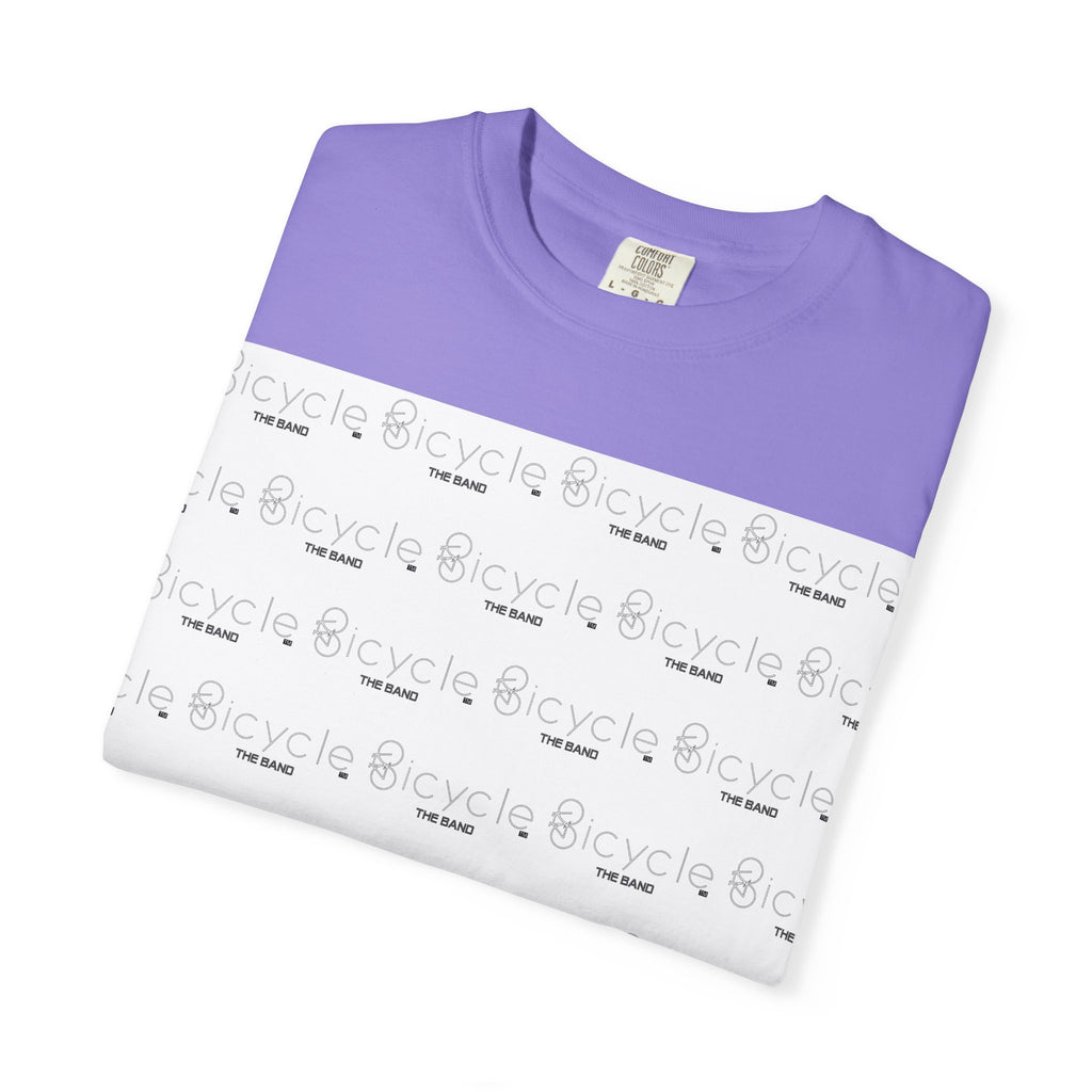 Bicycle Pattern T-Shirt — Repeating Logo Tee